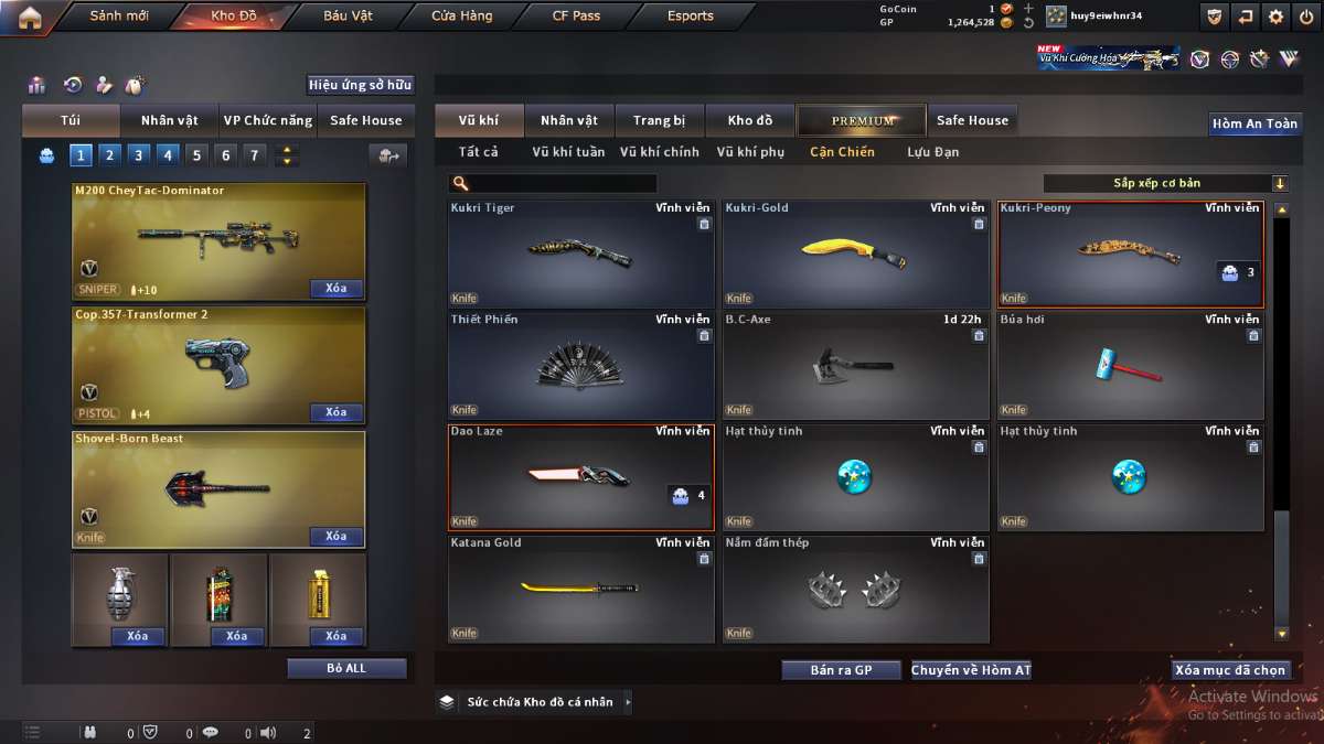 shop acc cf uy tin gia re